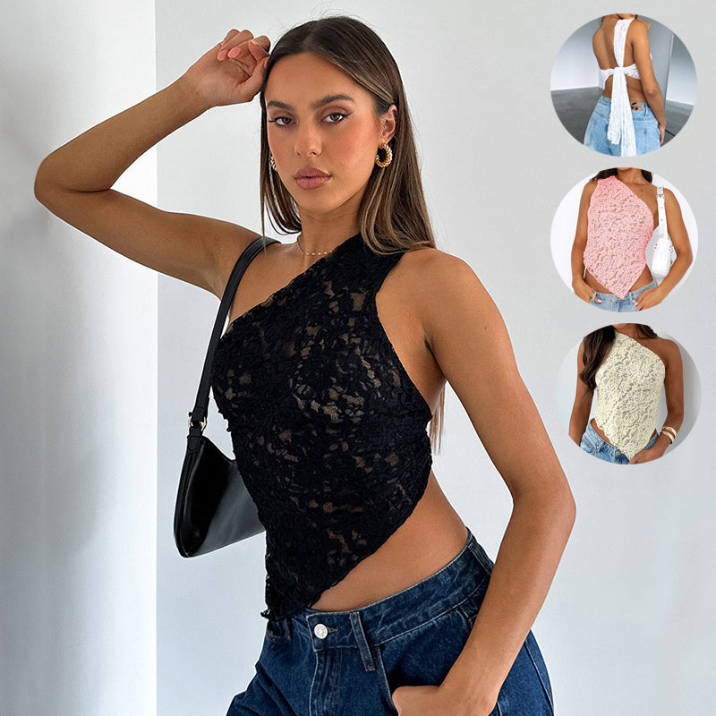Lace & Allure Asymmetrical Top
